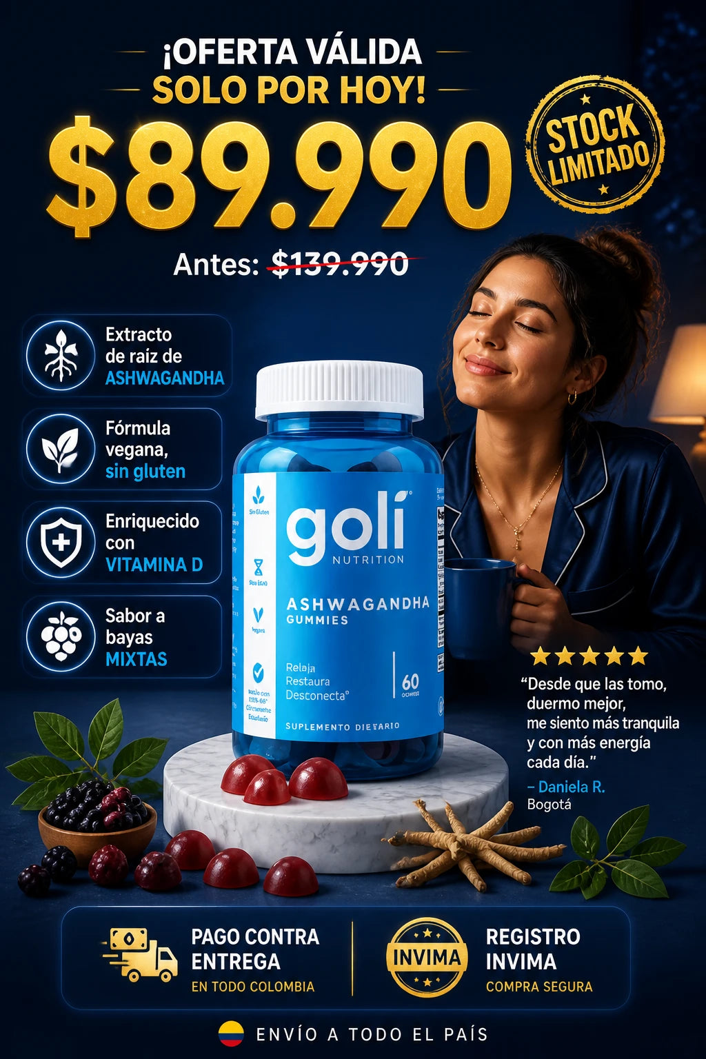 GOMAS GOLI NUTRITION CON ASHWAGANDHA